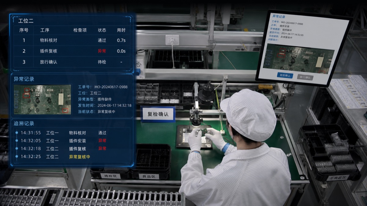 电子厂SOP视觉检测辅图