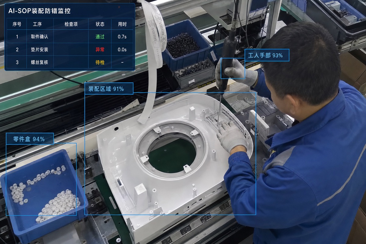 装配线关键工位实时防错识别